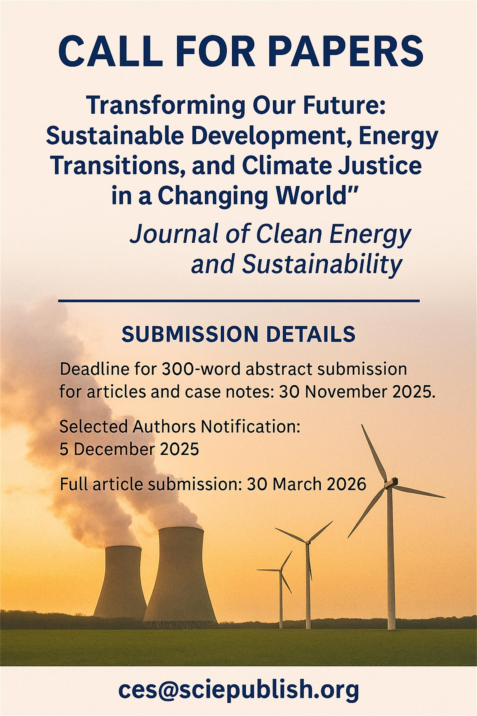 Global Conference on Sustainable Development, Energy Transitions, and Climate Change