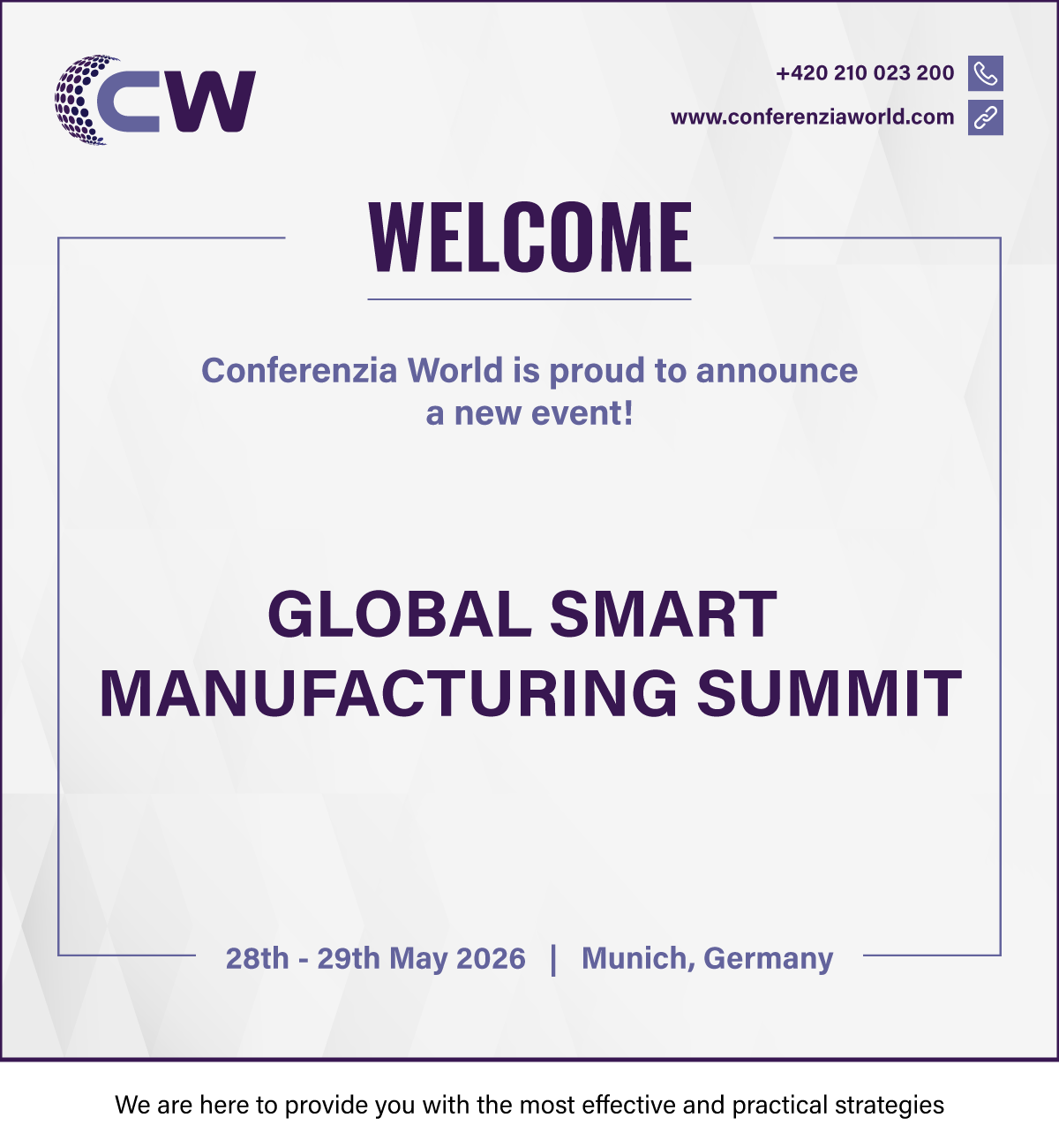 The 12th edition of the Global Smart Manufacturing Summit