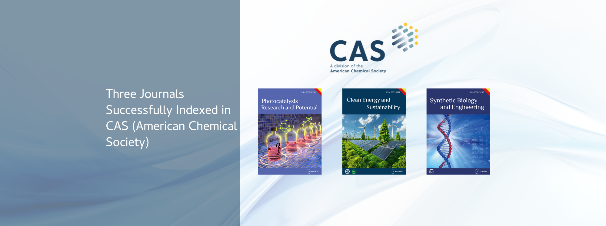 Three Journals Successfully Indexed in CAS (Americ
