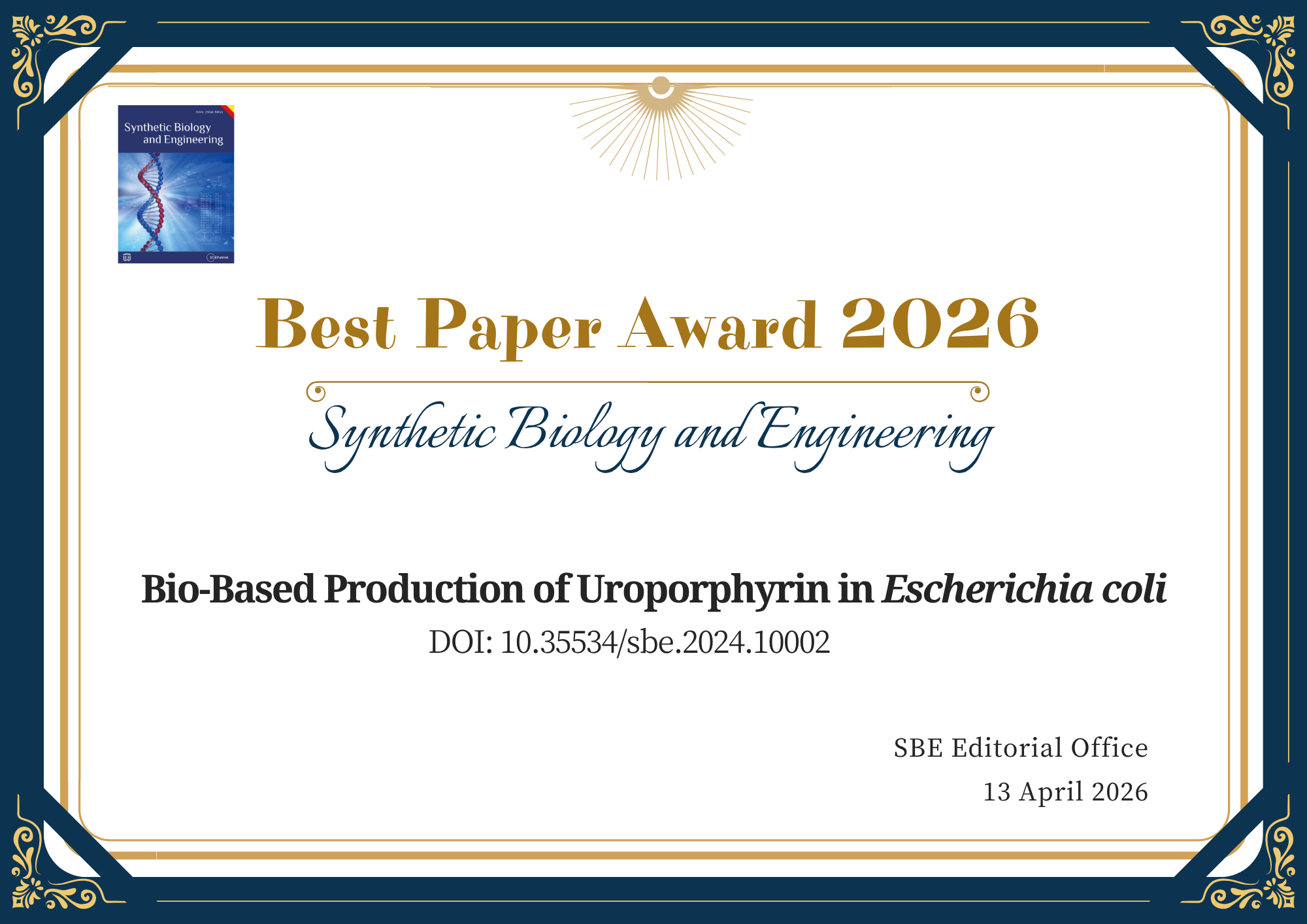 Best Paper Award 2026 - Winner Announced